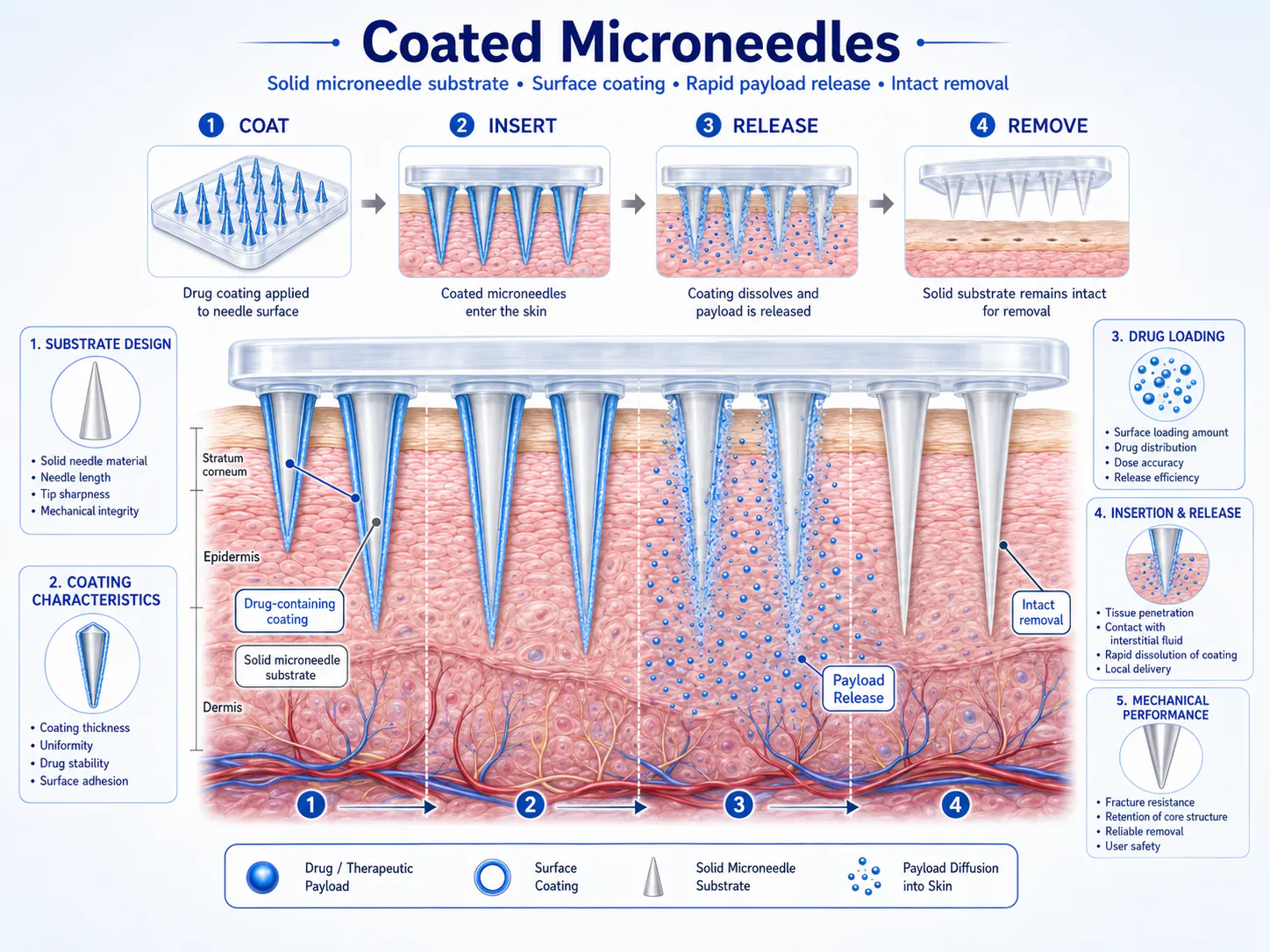 How Coated Microneedles Work