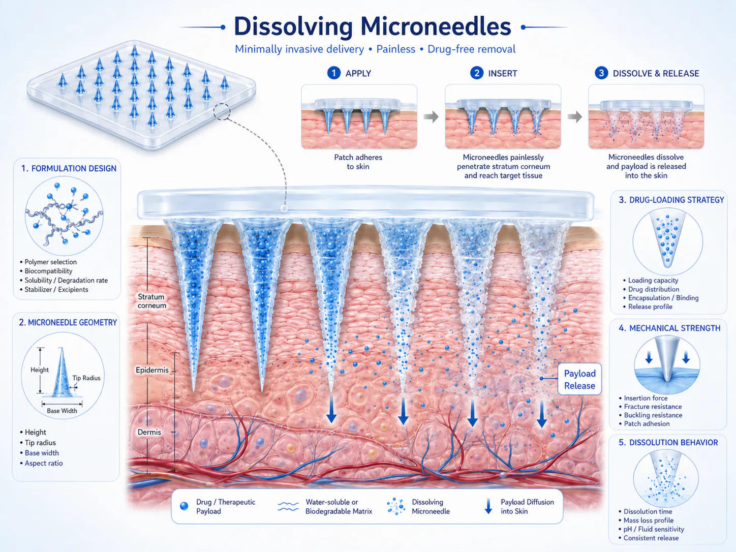 How Dissolving Microneedles Work